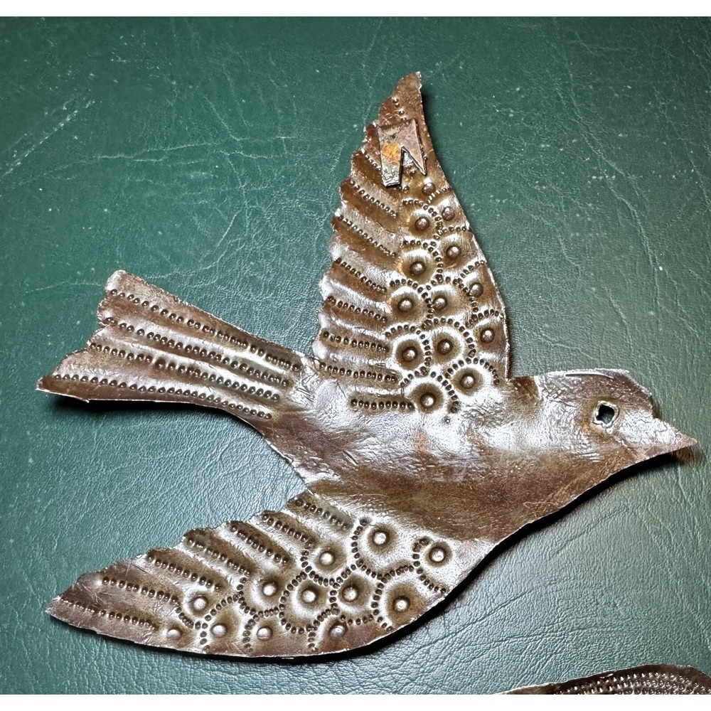 MCM Style Birds Flying Made With Recycled Steel Handmade Set of 3 - Picture 8 of 10